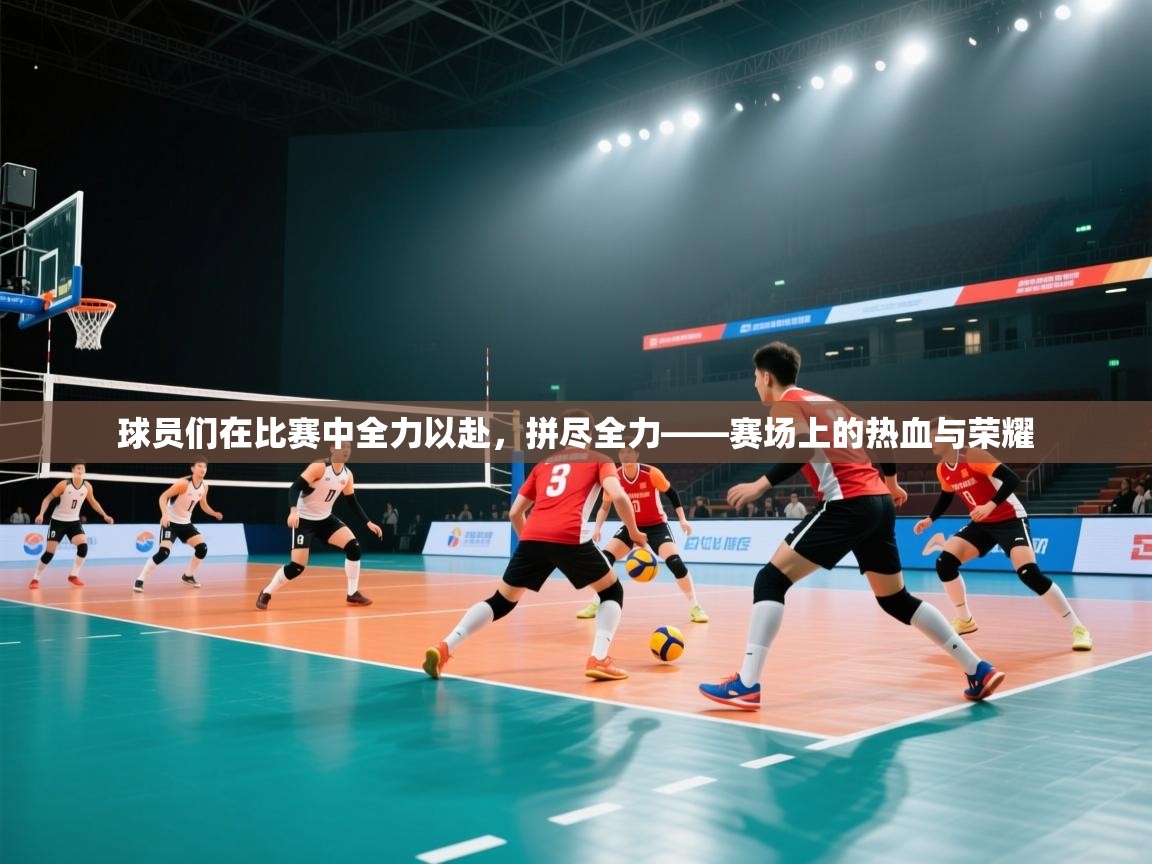 球员们在比赛中全力以赴，拼尽全力——赛场上的热血与荣耀